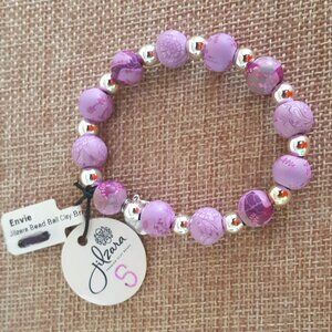 Jilzara Handmade Polymer Clay Bead Stretch Bracelet